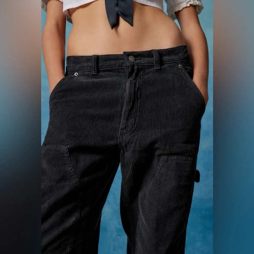 NWT BDG Black Corduroy Carpenter Pants - Picture 4 of 7